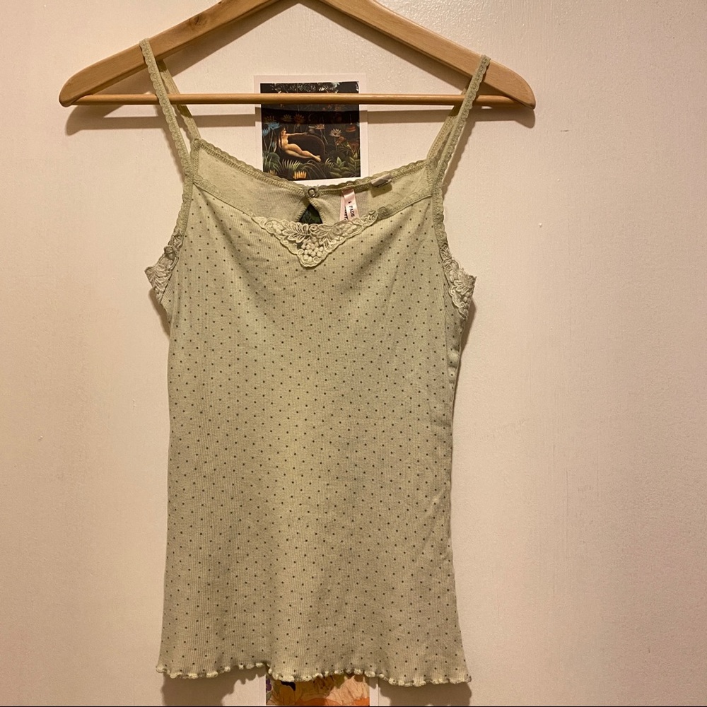 Vintage ‘00s mint green Sparkle & Fade cami - S